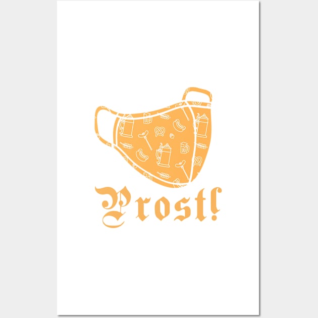 Prost Oktoberfest Funny German Cheers Octoberfest Wall Art by gillys